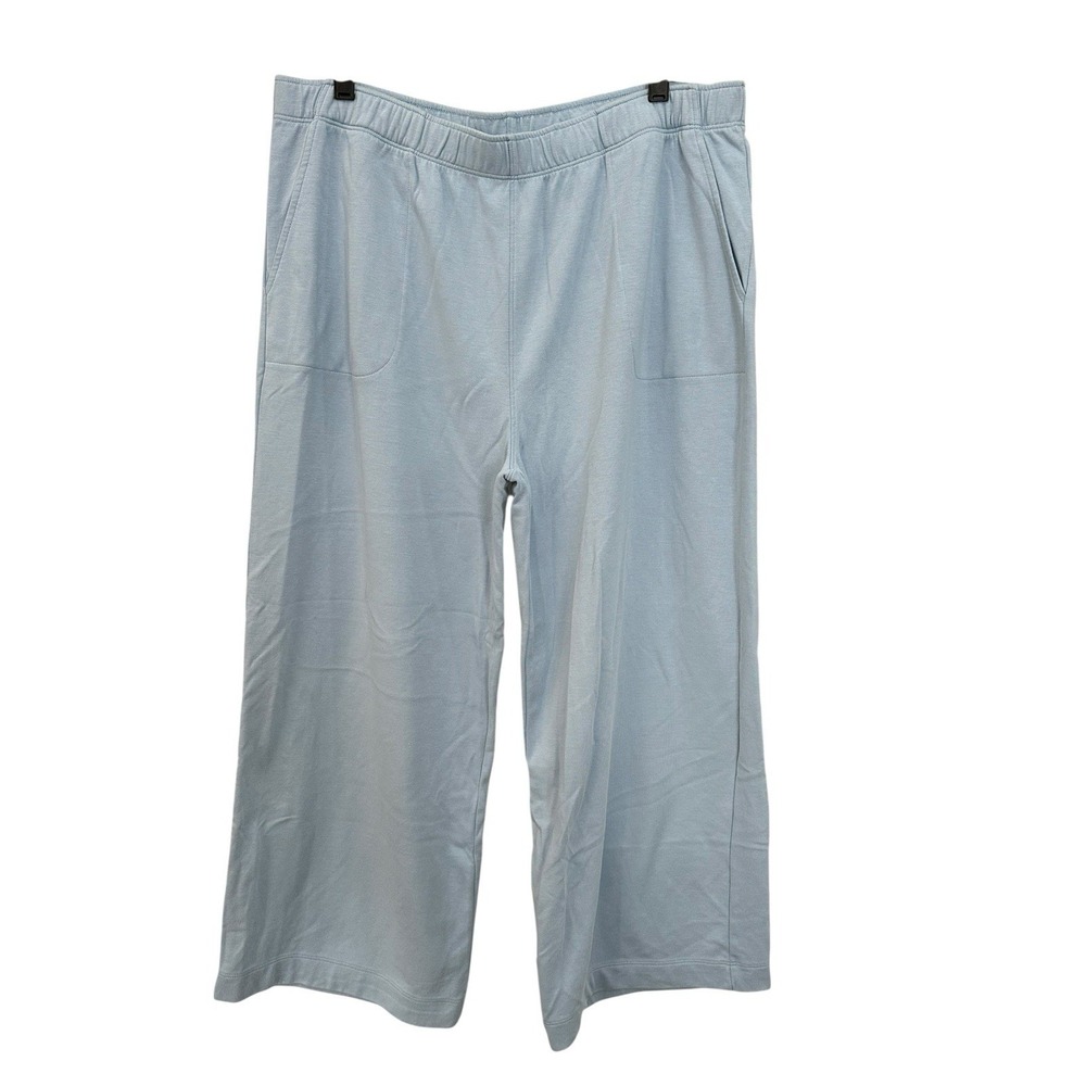 Lake Women's Pajama Pants Size XXL Blue Wide Leg Elasticβ Waist Cotton #Z8-5